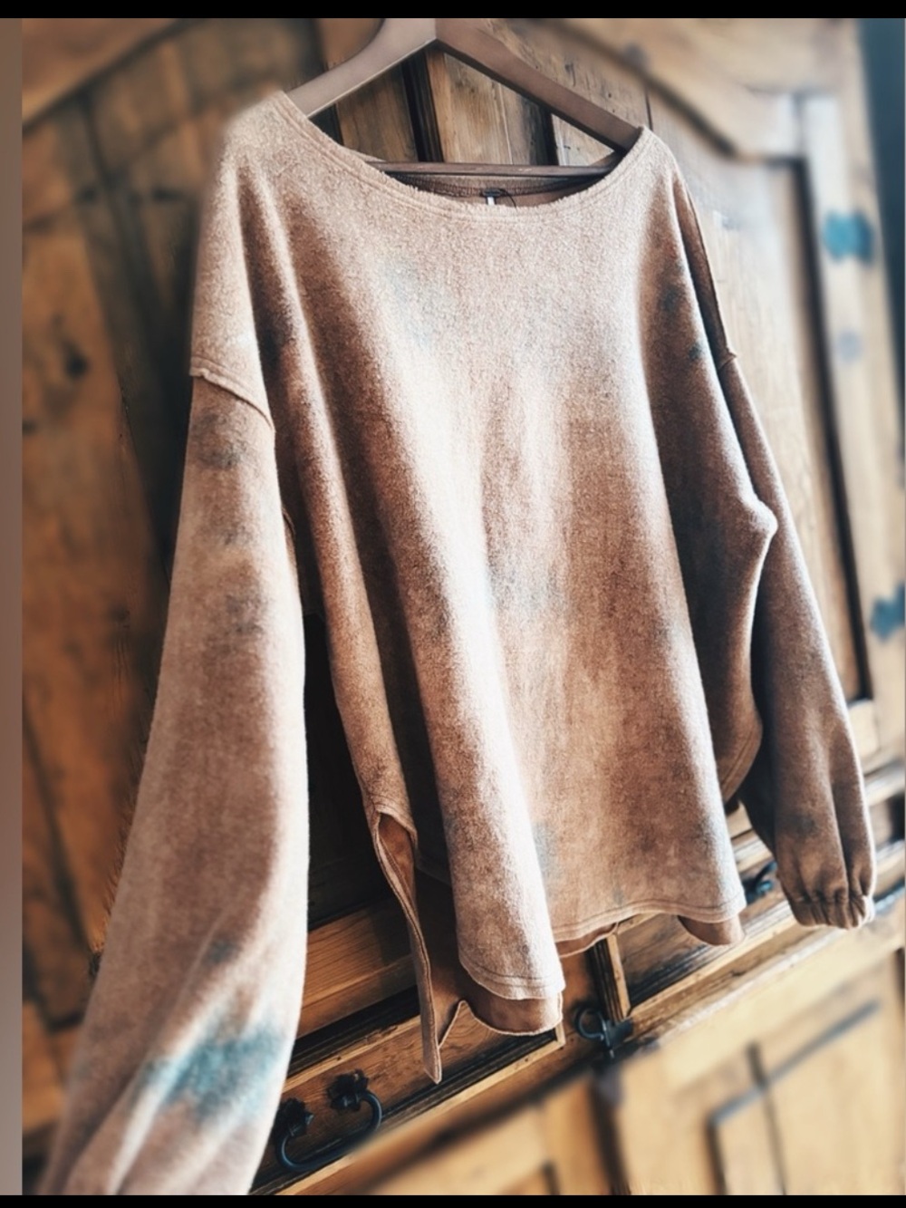 Free People Orange Reversible High Low Pullover NWOT